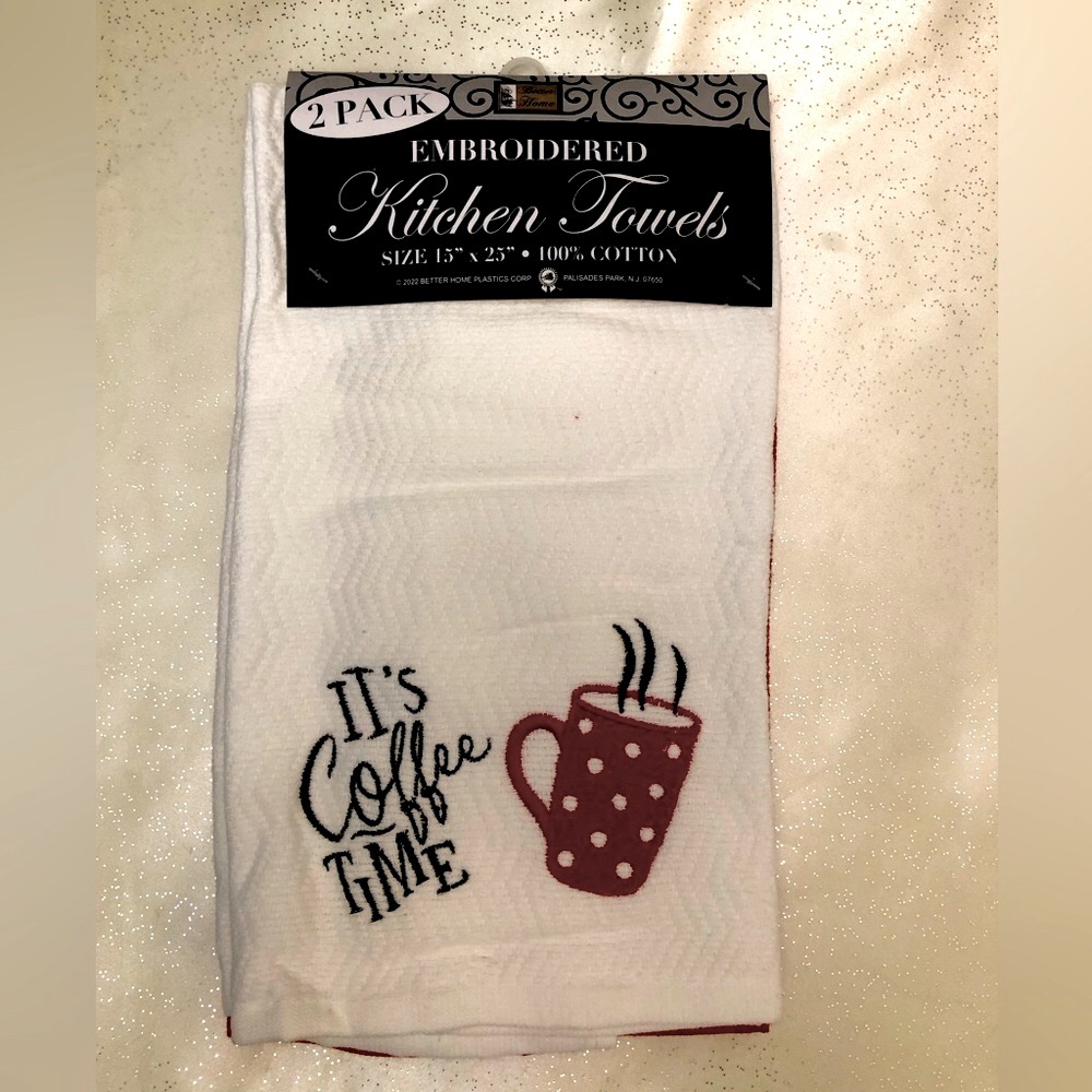 Coffee time kitchen towel set